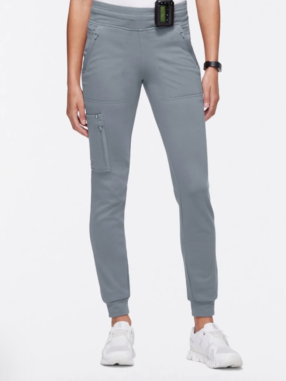 Jaanuu Women's 10-Pocket Scrub Jogger - Gray